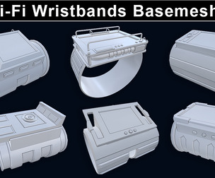 Sci-Fi Wristband Base Mesh