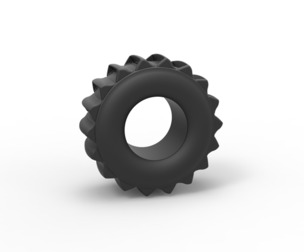 Dirt dragster rear tire 5 Scale 1:25