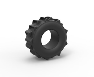 Dirt dragster rear tire 6 Scale 1:25
