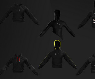 6 HOODIE MODELS/Marvelous Designer/CLO 3D