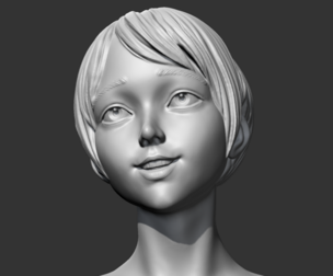 CH girl bust S 3D print model
