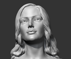 CH girl bust T 3D print model