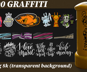500 Graffiti png 8k vol03