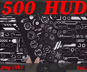 500 HUD png (8k) vol.3