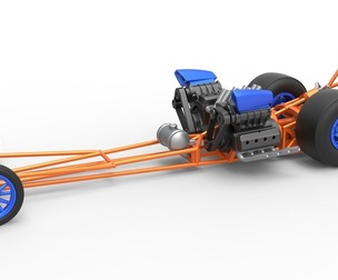 Front engine dragster 2 V8 Version 2 Scale 1:25