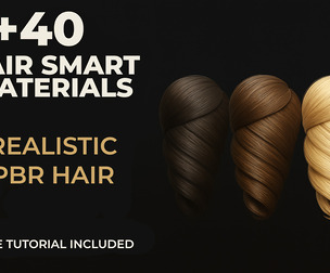 +40 Hair MATERIAL * Smart Materials * for Substance Painter + free video tutorial
