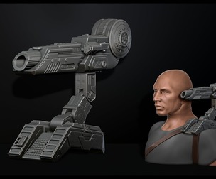 Predator Shoulder Cannon plasma File STL – OBJ