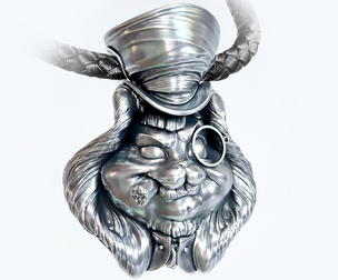 Hatters Rabbit Jewelry Pendant