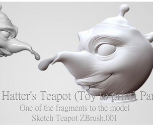 Hatters Teapot - Toy model to print Free 3D