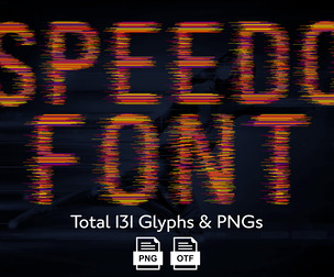 Speedo Color Bitmap Font & PNG Set