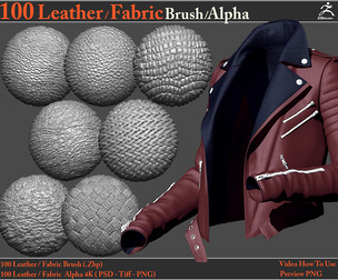 100 Leather & Fabric Brush/Alpha