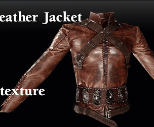 3D leather jacket