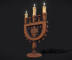 Wooden Candlestick / Chandelier