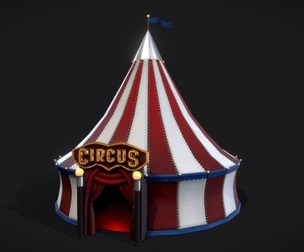 Stylized Circus Tent
