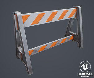 Stylized Traffic Barricade 02