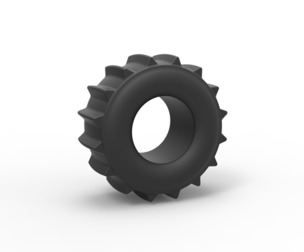 Dirt dragster rear tire 7 Scale 1:25