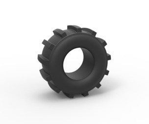 Dirt dragster rear tire 8 Scale 1:25