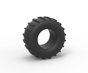 Dirt dragster rear tire 9 Scale 1:25