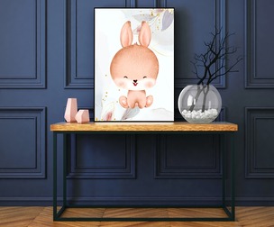 Lovely Rabbit Watercolor Wall Art