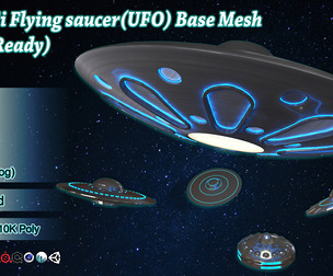 25 Sci-Fi Flying Saucer (UFO) Base mesh vol.1