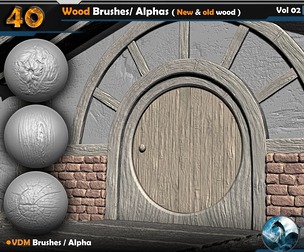 40 Wood VDM Brushes/ Alphas  Vol 02