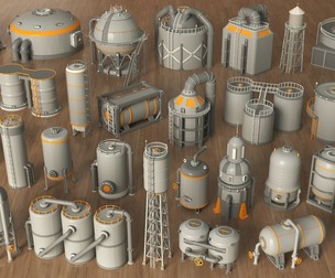 Industrial Tanks - part - 4 - 30 pieces