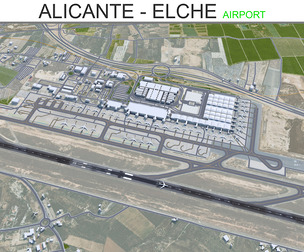 Alicante - Elche Airport 3d model