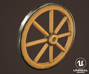 Stylized Western Wooden Wheel
