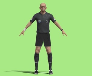 3D Rigged Pierluigi Collina referee