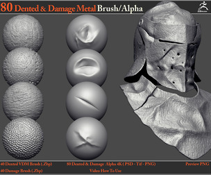 80 Dented & Damage Metal Brush/Alpha