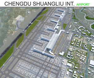 Chengdu Shuangliu International Airport 3d model