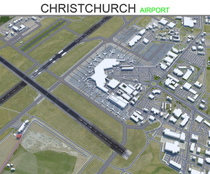 Christchurch Airport 3d mdoel