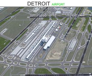 Detroit Airport 3d model