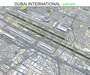 Dubai International Airport 3d model