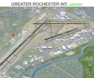 Greater Rochester International Airport 3d model