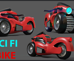 Sci-fi Bike Game Ready 3
