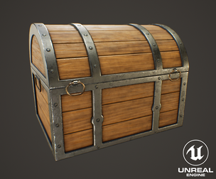 Medieval Treasure Chest - Wooden Chest III