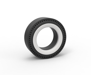 Whitewall rear tire of dragster Version 1 1:25