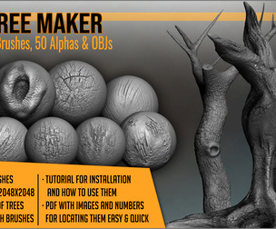 Tree Maker 117 ZBrush Brushes