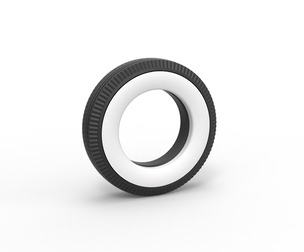 Whitewall tire Scale 1:25