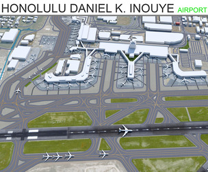 Honolulu Daniel  International Airport 3d model