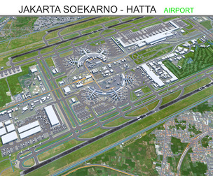 Jakarta Soekarno - Hatta Airport 3d model