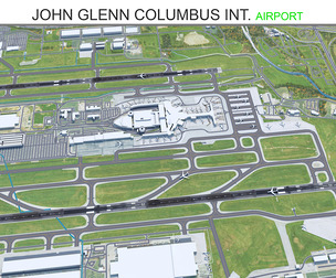 John Glenn Columbus International Airport 3d model
