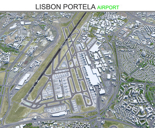 Lisbon Portela Airport 3d model