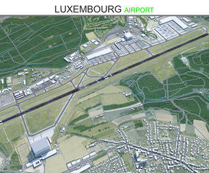 Luxembourg Airport 3d model