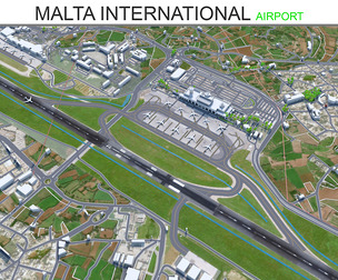 Malta International Airport 3d model