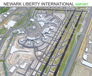 Newark Liberty International Airport 3d model