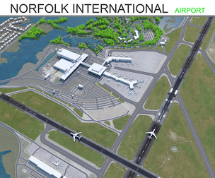 Norfolk International Airport 3d model
