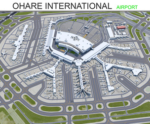 OHare International Airport 3d model