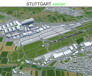 Stuttgart Airport 3d model